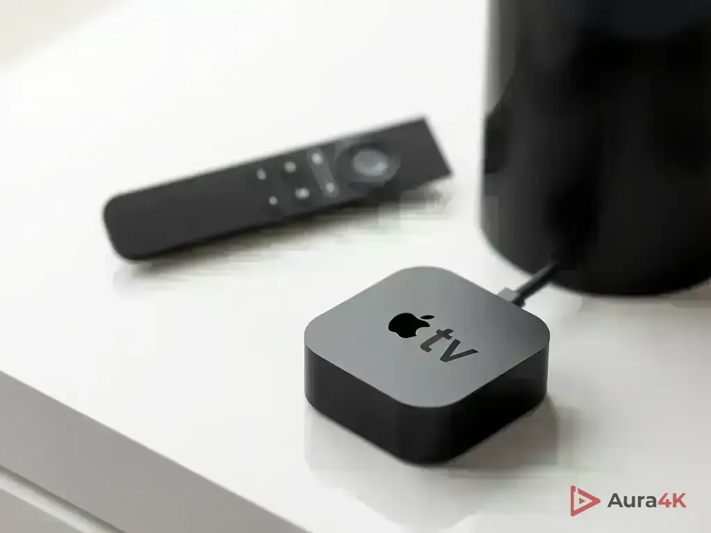 Apple TV 4K device with Siri remote