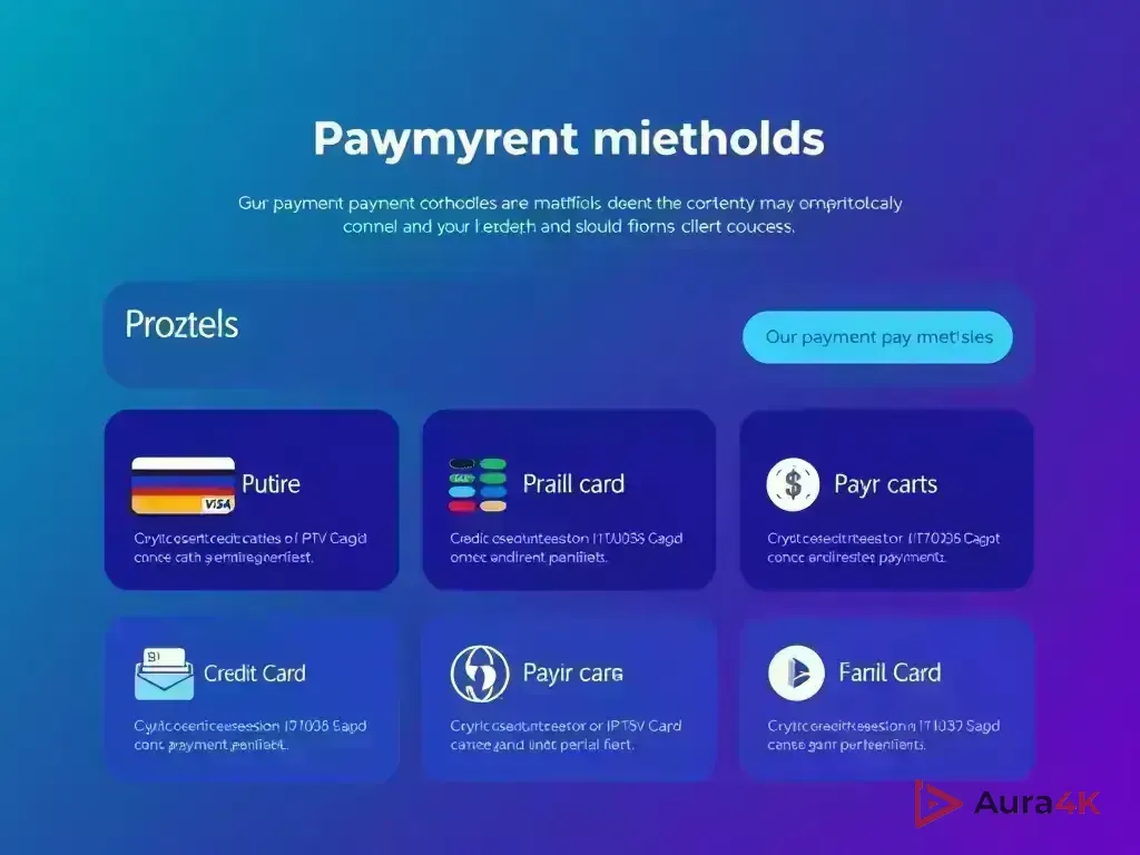 Overview of available payment methods for Aura4k